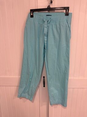 Caribbean Joe Aqua blue, Drawstring, pull-on capris size S